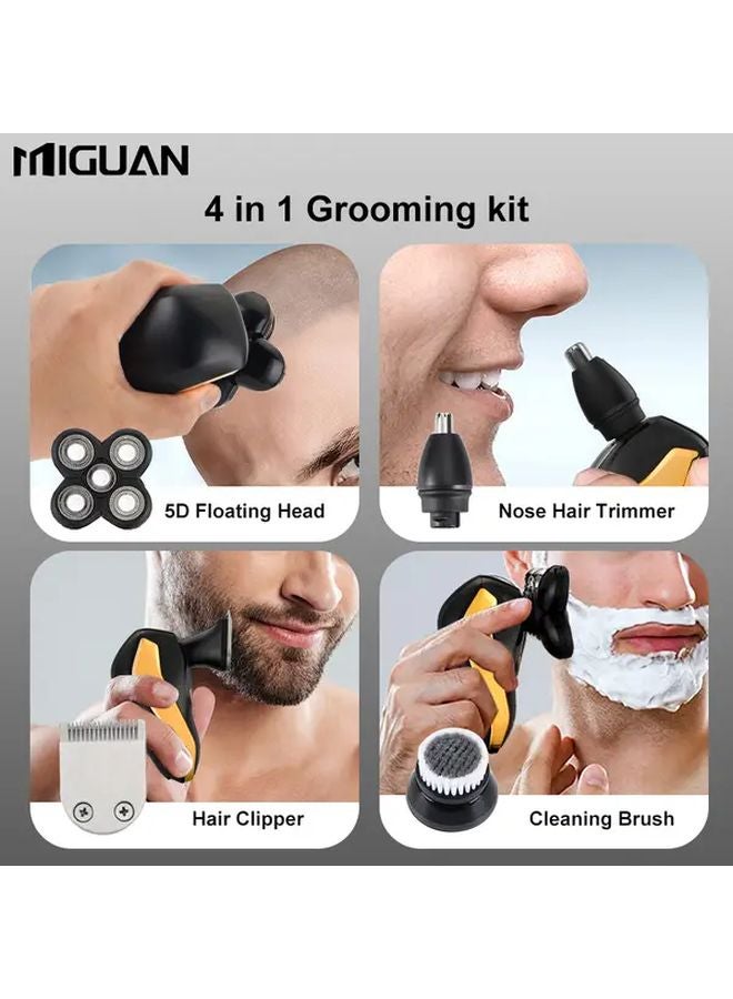 Golden Suit MIGUAN Digital Display USB Rechargeable Five Blade Bald Machine Hair Removal System - Image 2